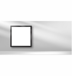 Photo Frame Realistic Square Black Frame Mockup