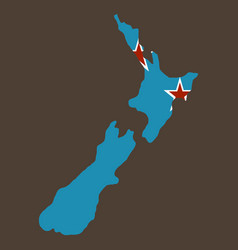 Pop Art Map Of Newzealand