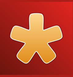 Asterisk Star Sign Golden Gradient Icon