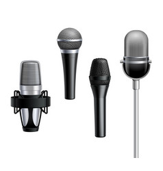 Microphone Collection In Realistic Style