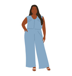 Modern Black Woman In Stylish Casual Summer Outfit