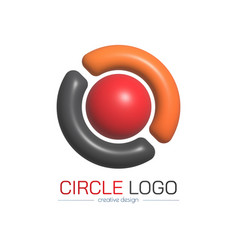 3d Circle Logo A Template For Brand Id Sticker