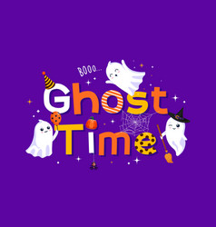 Cartoon Halloween Kawaii Ghosts Holiday Time