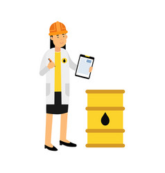 Female Engineer Of Oil Industry Character