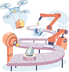 Manufacturing Process At Automated Industry