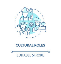 Cultural Roles Blue Concept Icon