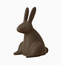 3d Easter Chocolate Bunny Isolated On White