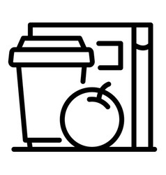 Airplane Dine Icon Outline Style