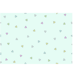 Cute Colorful Hearts Doodle Pattern