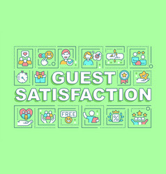 Guest Satisfaction Word Concepts Green Banner