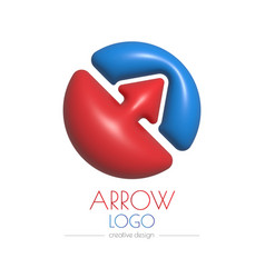 3d Arrow Logo A Template For Brand Id Sticker