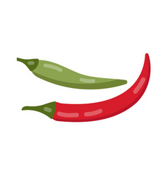 Red And Green Chili Pepper Cartoon