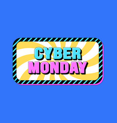 Cyber Monday Text Online Sale Promo Text Banner