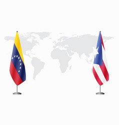 Venezuela And Puerto Rico Flags For Official