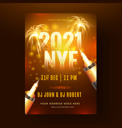 2021 Nye Party Flyer Design With Champagne