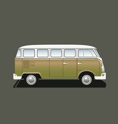 Classic Retro Camper Van Side View