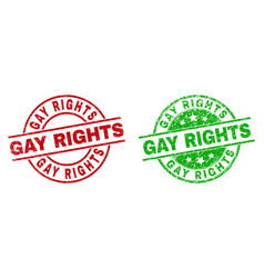 Gay Rights Round Seals With Grunged Texture