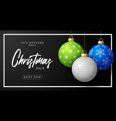 Golf Christmas Sale Banner Merry Christmas Sport