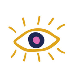 Hand Drawn Abstract Eye Flat Icon