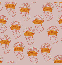 Seamless Pattern With Statue Of David