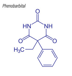 Skeletal Formula Phenobarbital Drug Chemical