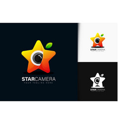 Star Camera Logo Design With Gradient