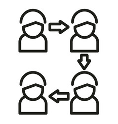 Training Online People Group Icon Outline