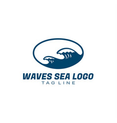 Waves Sea Logo Cartoon