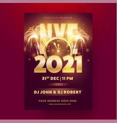 2021 Nye Party Flyer Or Invitation Card