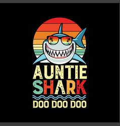 Aunt Shark Gift Cute Baby Family Matching