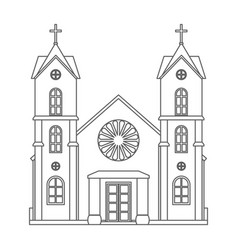 Church christianity architecture house building Vector Image