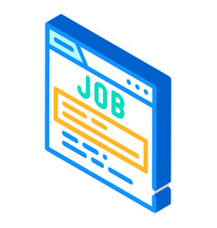 Job Search Web Site Isometric Icon