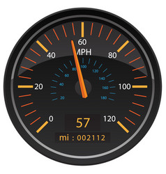 Mph Miles Per Hour Speedometer Odometer