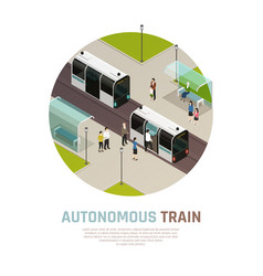 Autonomous Train Isometric Composition