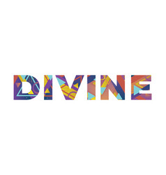 Divine Concept Retro Colorful Word Art