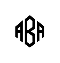 Aba Letter Logo Design With Polygon Shape