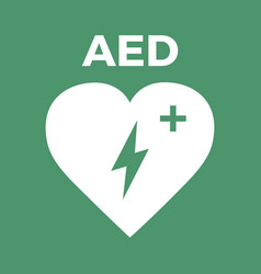 Aed Symbol Icon Heart First Aid Defibrillator