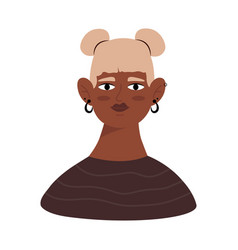 Afro Young Woman With Blond Hair Avatar Character