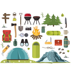 Hiking Camping Equipment Campfire Base Camp