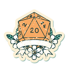 Natural 20 Critical Hit D20 Dice Roll