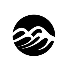 Wave Crest Icon - Simple