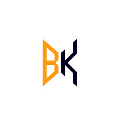 Bk Letter Logo Creative Design With Graphic