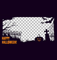 Halloween Social Media Post Black Frame Template