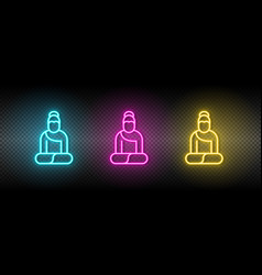 Buddha Symbol Neon Icon