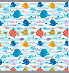 Fish Cute Pattern Kids Tshirt Design