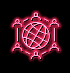 Global Communication Neon Glow Icon