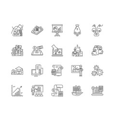 Builders Merchants Line Icons Signs Set