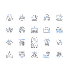 Business And Professions Outline Icons Collection