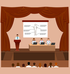 Medical Conference Session In A Assembly Hall