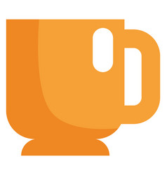 Tall Orange Mug On A White Background